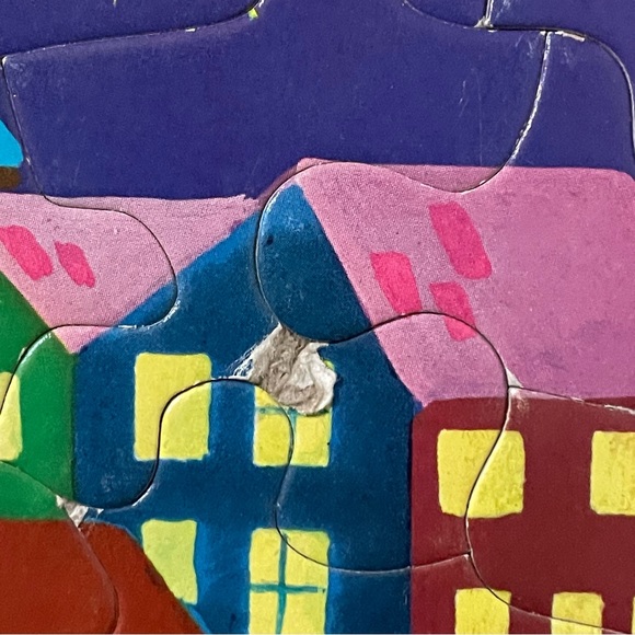 Vintage Christmas Frame Tray Puzzle Santa Reindeer Western Publishing MCM #4424 - Picture 7 of 16